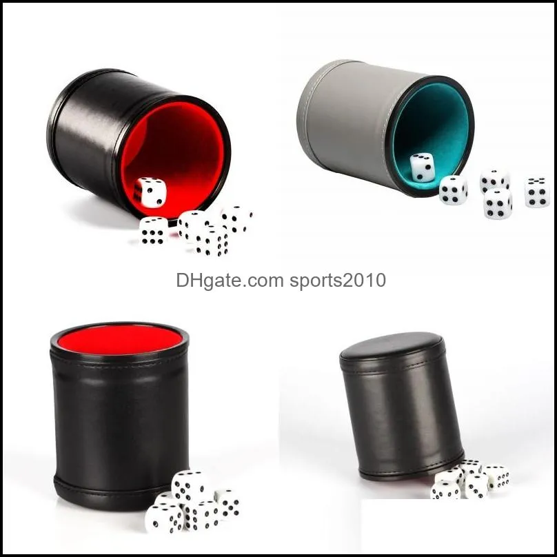 Party Decoration Dice Cup Set Pu Leather Whiskey Bar Sieve Cups Game Party Props High Quality 8 5Oj Uu Drop Delivery Home Garden Fes Dhjsv