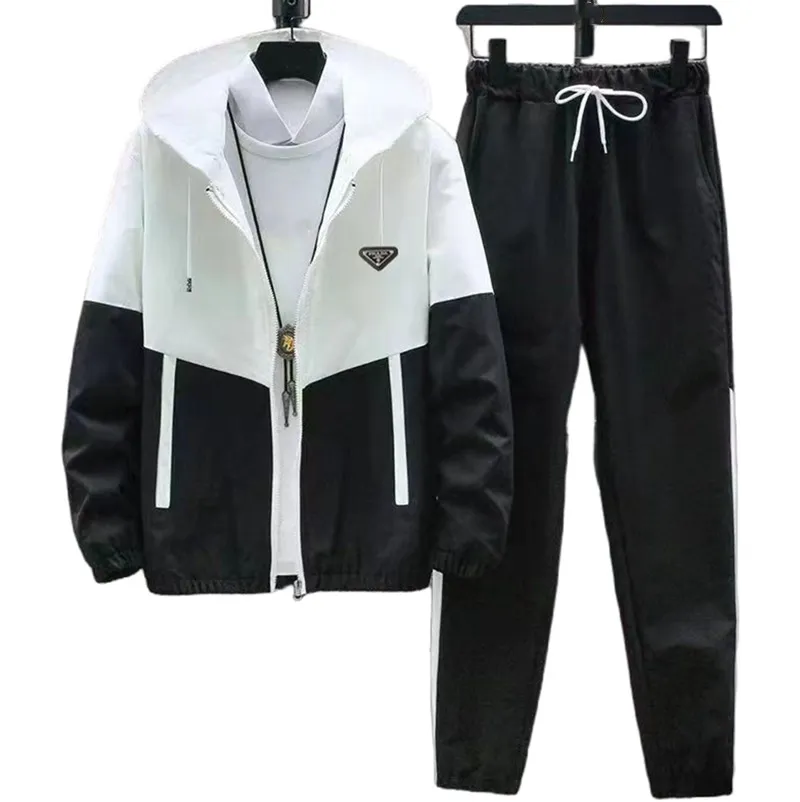 Pra5 Designers New Mens Tracksuits Fashion Brand Men Suit Spring Autumn Men's Two-Piece Sportswear Casual Style Suits