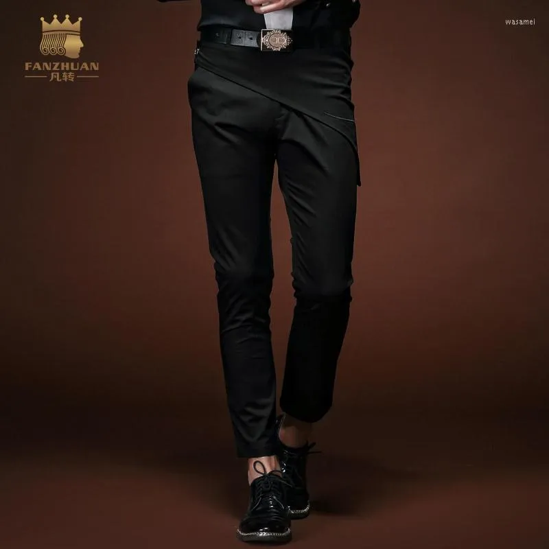 Herenbroek mannelijke mode man's casual slanke 2022 lente zwarte jeans 15811 persoonlijkheid te koop op maat gemaakt