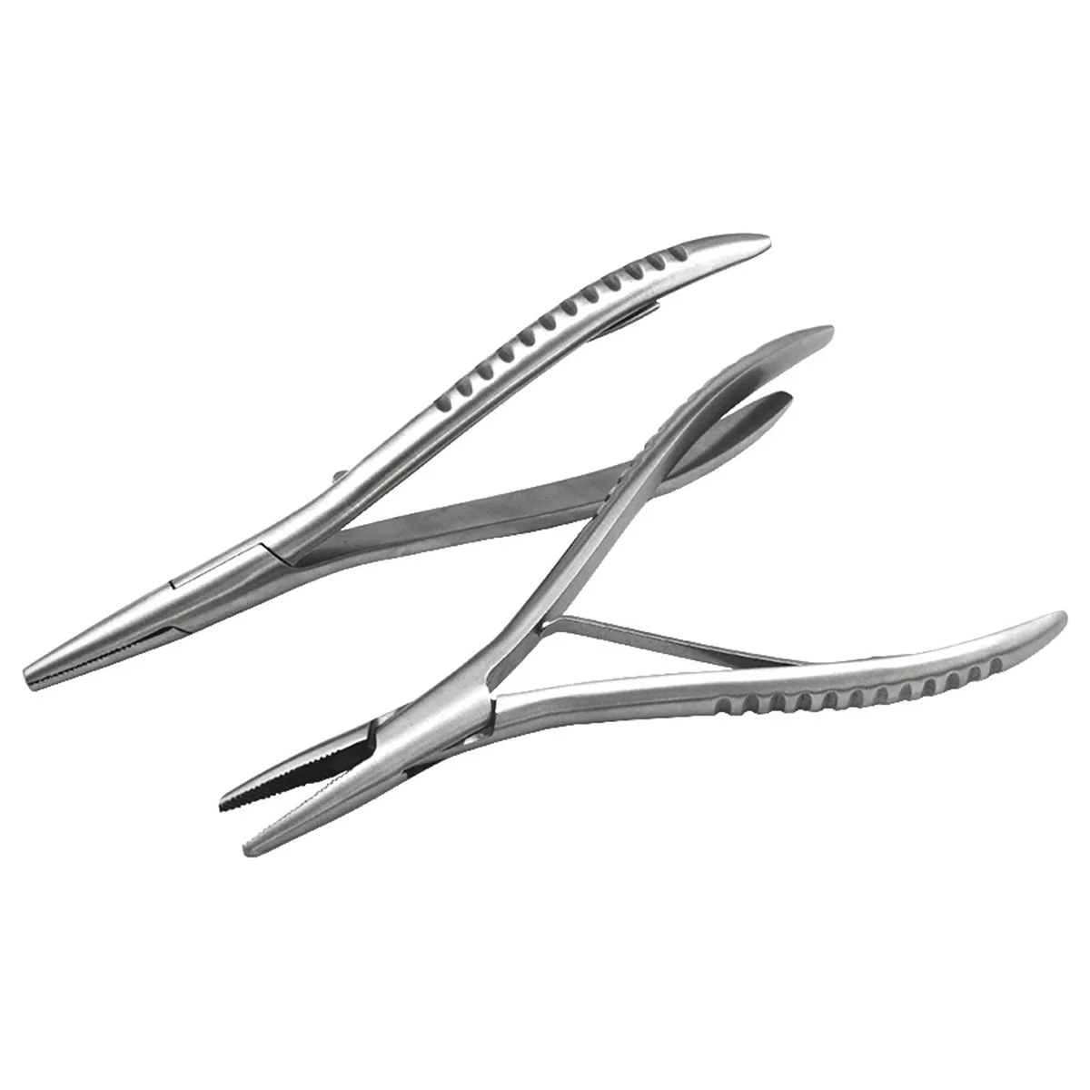 7 inch Silver Stainless Steel Clamp Hair Extension Plier with two holes Keratin Hair Extensions Removal Tools