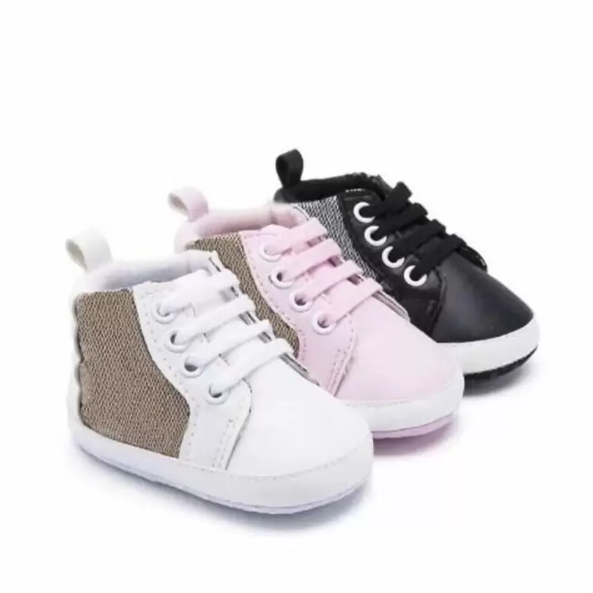 Baby Buty First Walkers Chłopcy Dziewczyny Sofe Sole Crib Anti-Slip Designer Toddler Sneakers 0-18m Dzieci Niemowlęta Bute 223g Ymj