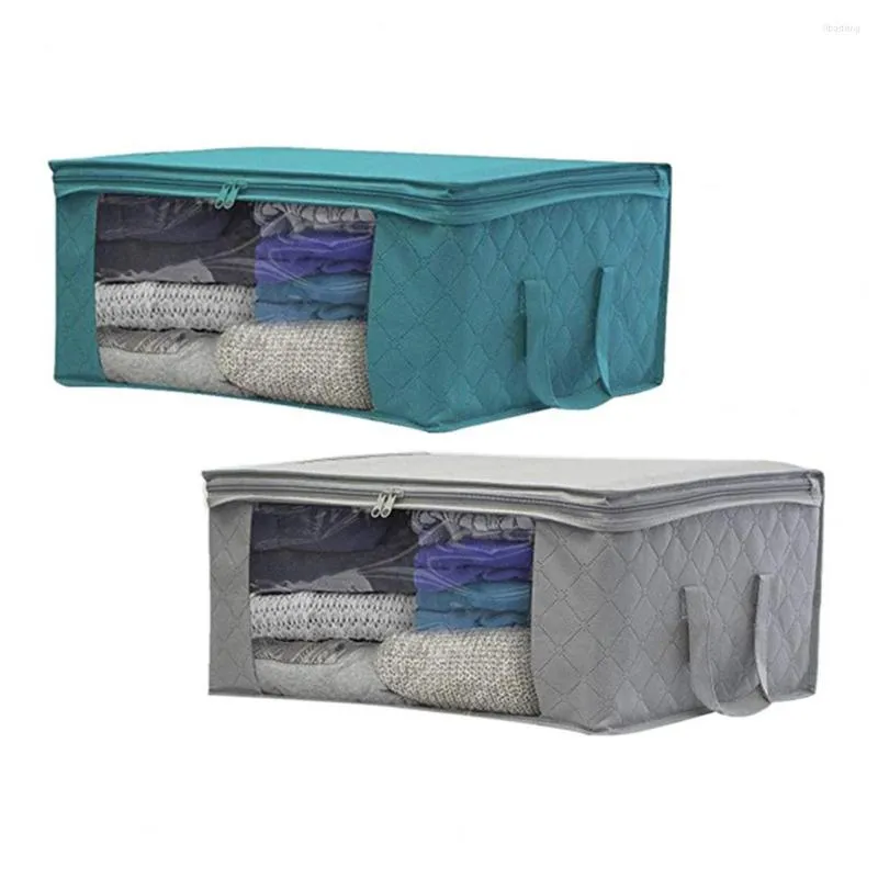 Clothing Storage Portable Non-Woven Fabric Quilt Blanket Home Clothes Bag Box Organizer