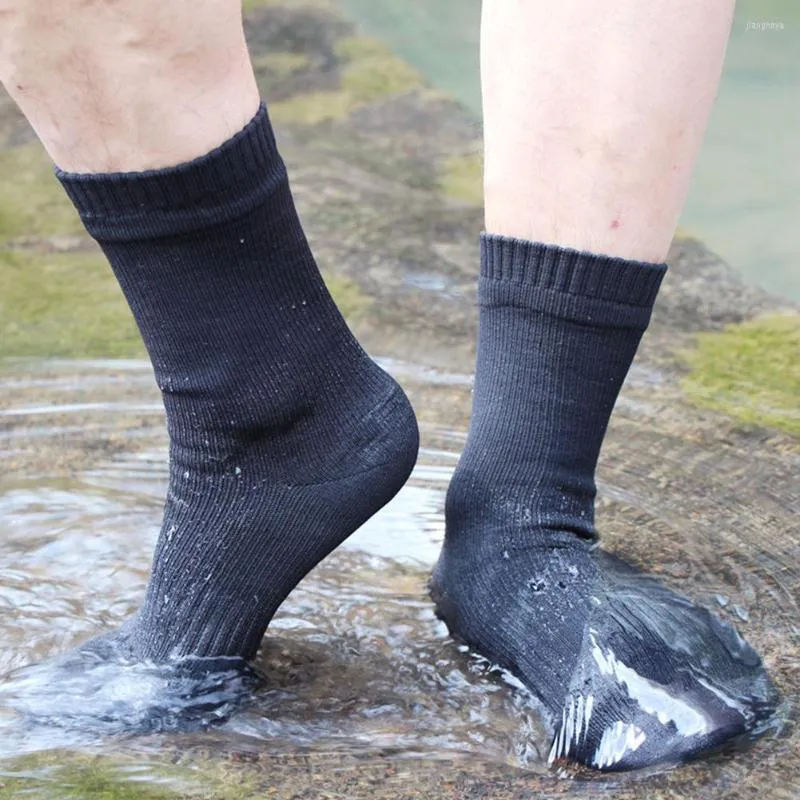 Calcetines deportivos impermeables cálidos actividades exteriores Camping caza pesca transpirable resistente al desgaste medias suaves para hombre calzado
