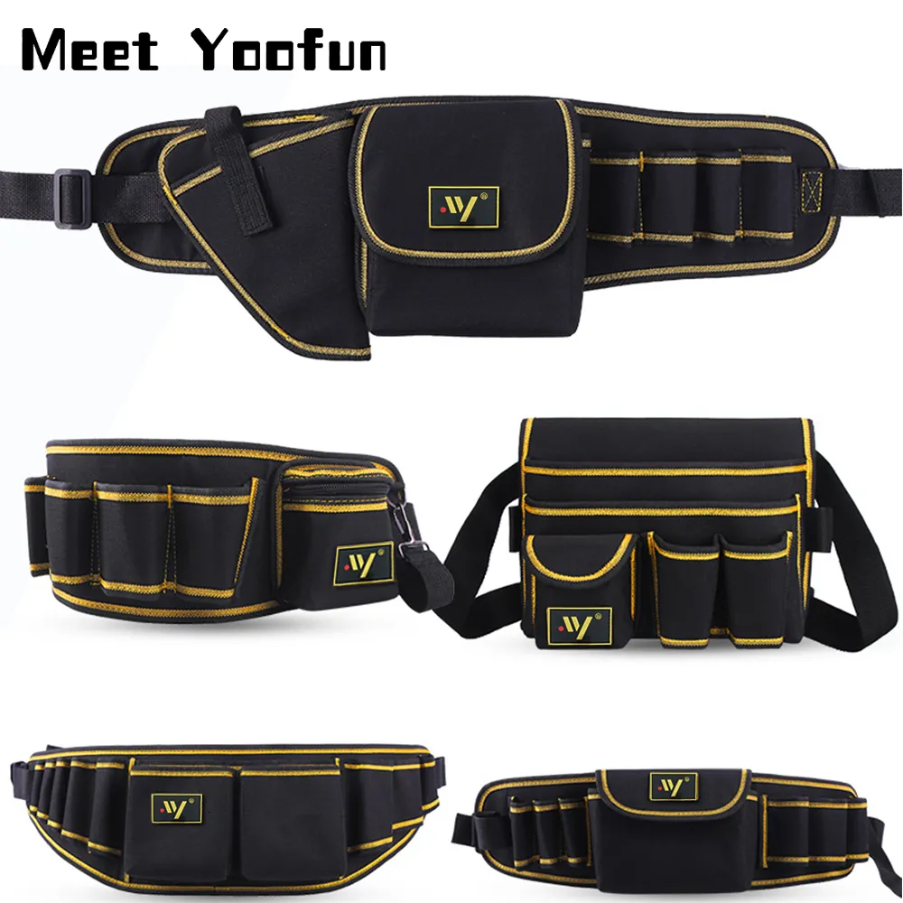 Tool Bag Multi-function Waist Pack Repair Storage Oxford Cloth Hardware Pocket Wrench Pliers 221111