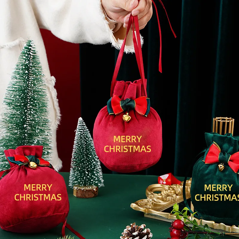 ديكورات عيد الميلاد عشية Apple Bag حقيبة تغليف هدايا صغيرة صندوق الأطفال