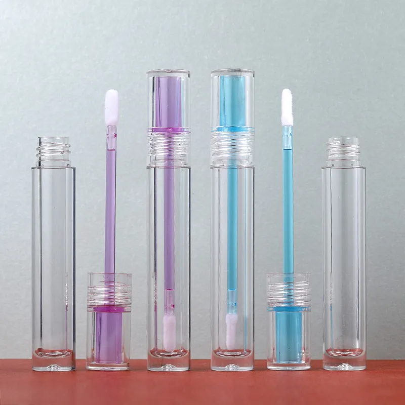 500pcs 4 ml Transparentes Tabines de bouteille de brillant ￠ l￨vres vides Transparent Rempillable Glaze ￠ l￨vres Boutelles pour cches du tube liquide