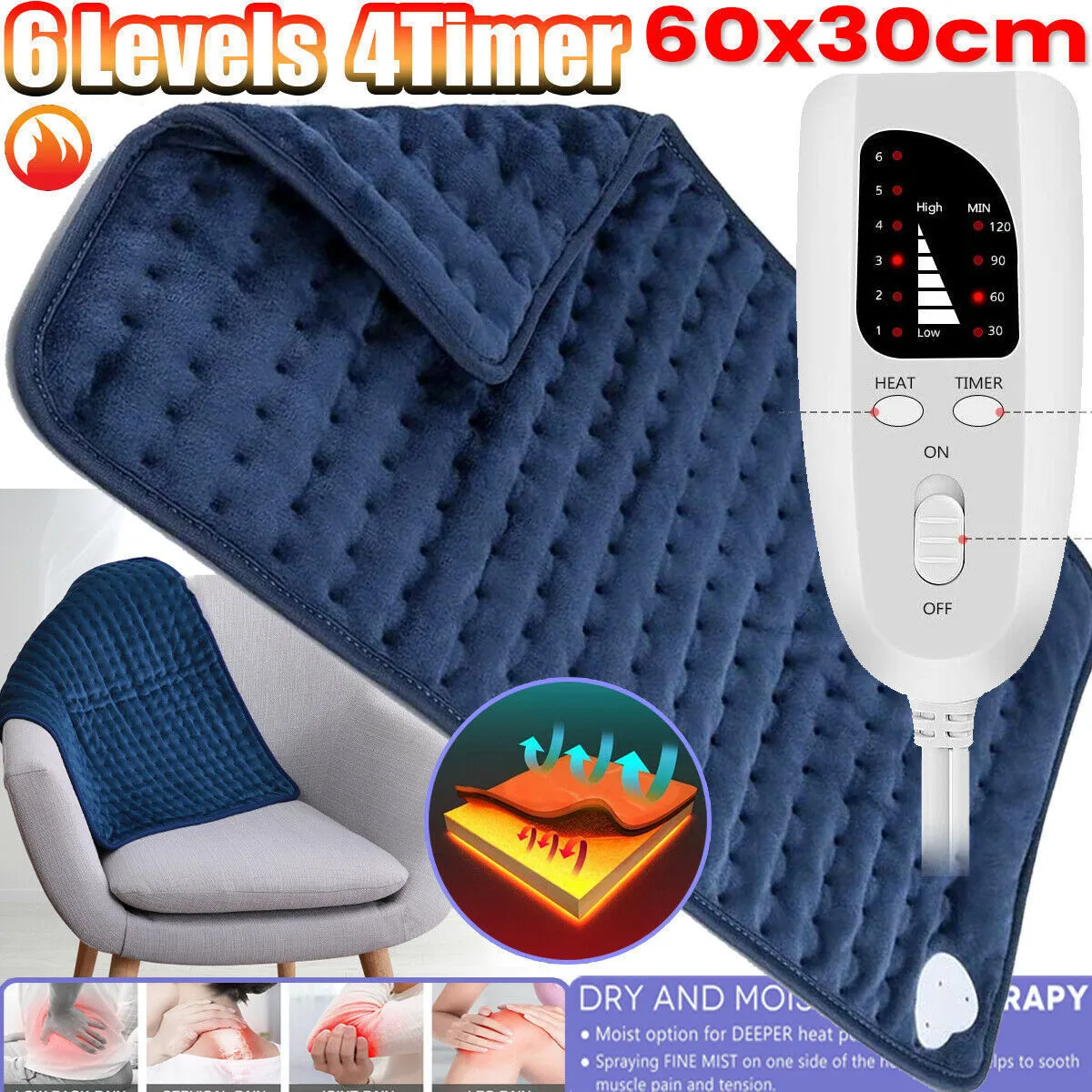 Smart Electric Heaters Microplush Blankets Heating Pad Abdomen Waist Back Pain Relief Winter Warmer Heat Controller for Shoulder Neck Spine 221014