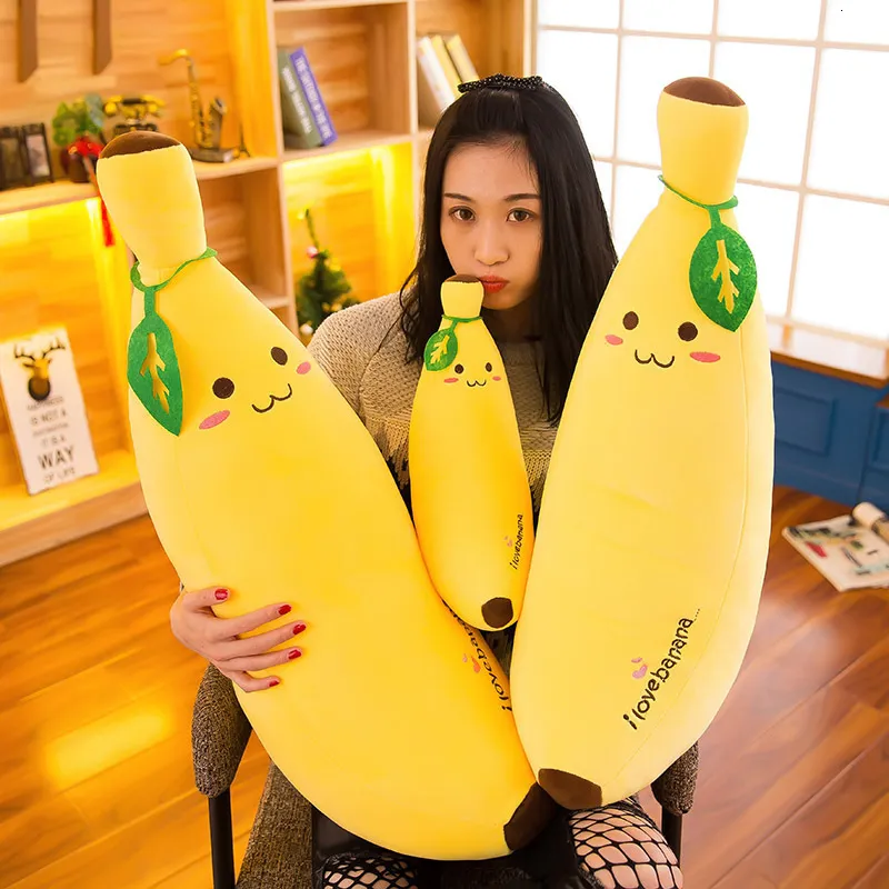 Plush Dolls 507080CM Cartoon Banana Toy Soft Plant Pillow Super Kids Toys Baby Home Decoration Christmas Gift 221111