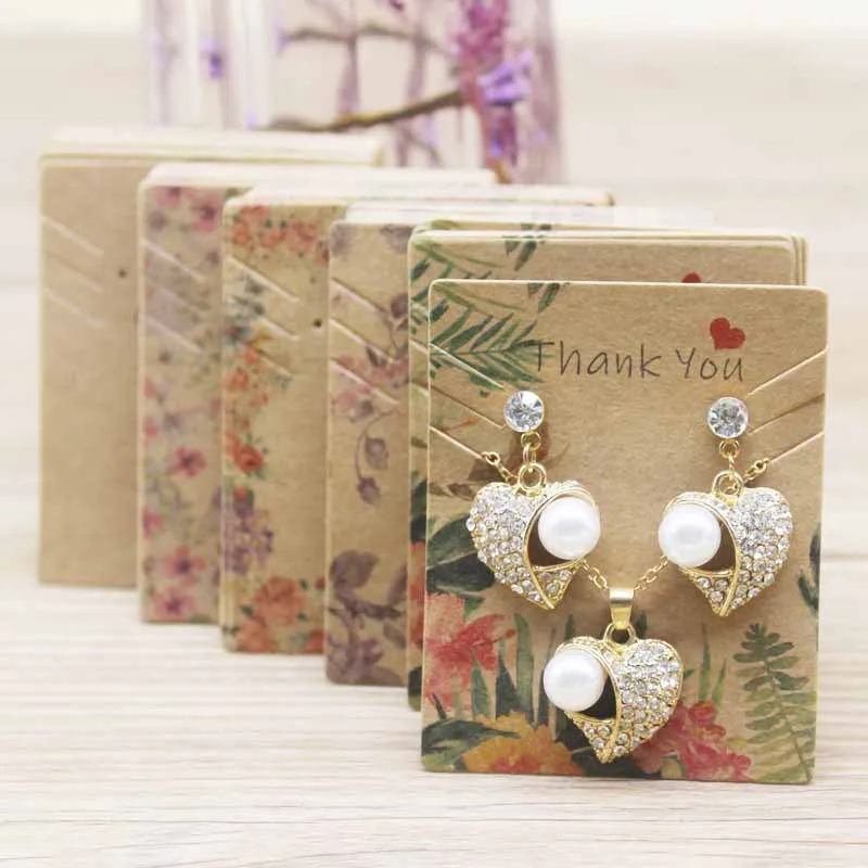 Marble Jewelry Cards 5.1x6.3cm Size For Displaying Earrings With
