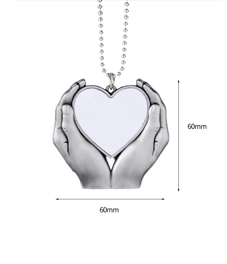 Sublimation Big Wings Necklaces Pendants Decorations Blanks DIY Car Pendant Heat Press Angel Wing Rearview Mirror Decoration Hanging Charm Ornaments