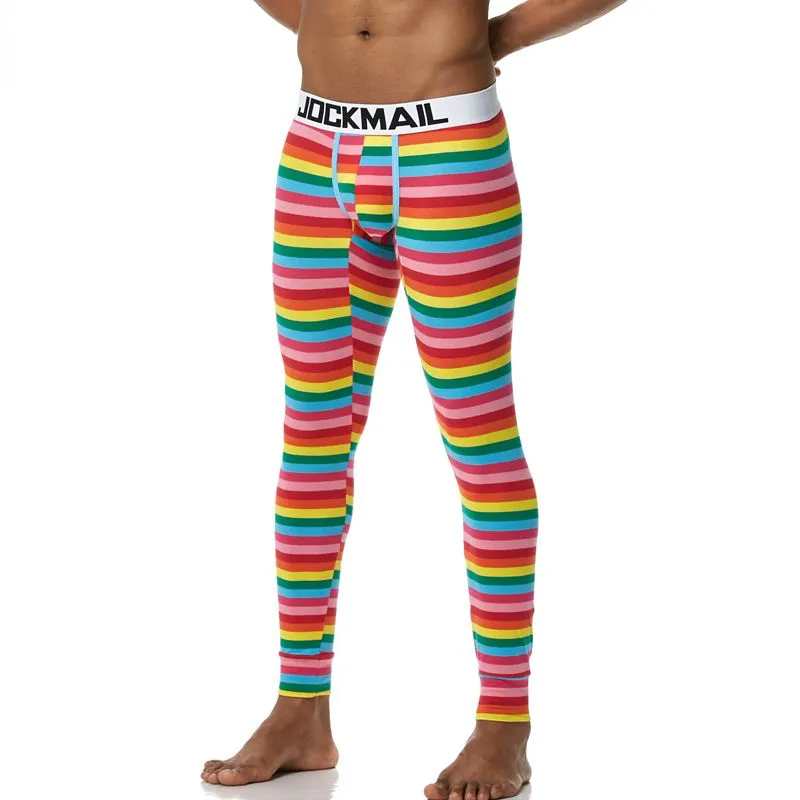 Intimo termico da uomo JOCKMAIL Pantaloni lunghi sexy da uomo in cotone stampato da uomo Pantaloni da notte Leggings Pant S 772