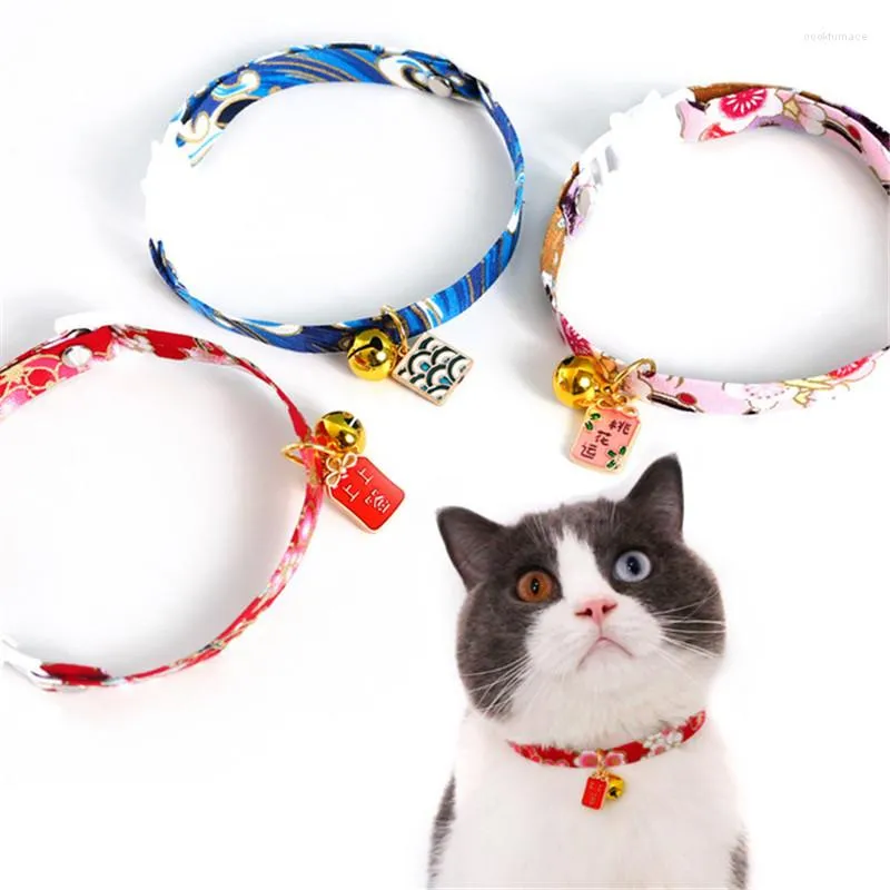 Colliers de chien Collier de chaton avec cloche chat mignon échappée réglable chats chiot fournitures pour animaux de compagnie Collier