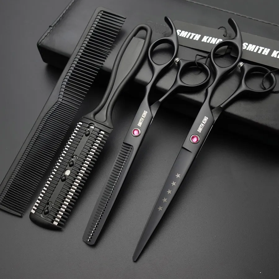 Schaar schaar Smith King Professional Hairdressing Scissors Set 6 "7" Snijden dunner wordende Barber ShearskitsCombThinningComb 221017