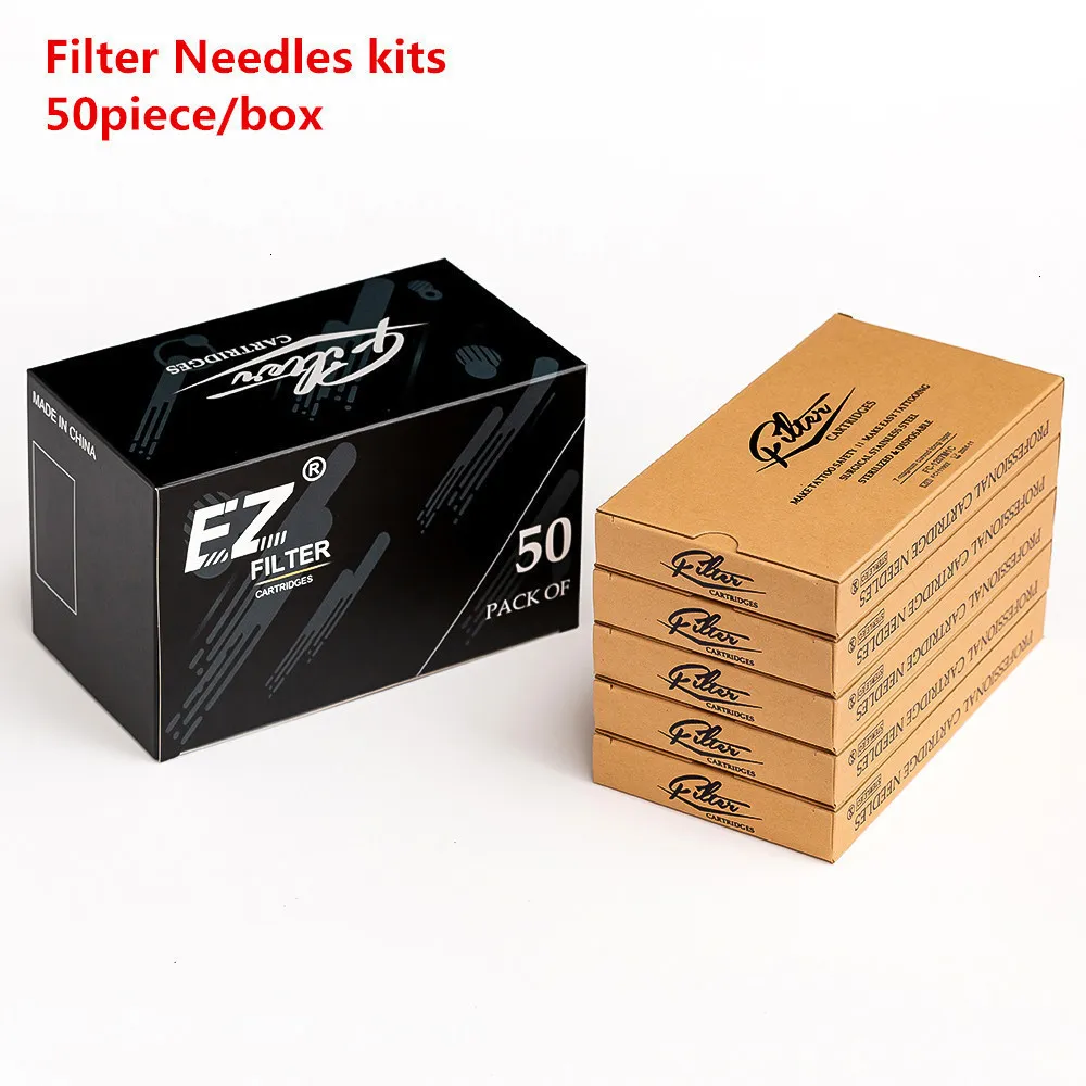 Tattoo Needles 50Pcs Assorted FILTER Cartridge Mixed #10 #12 RL RS RM M1 for Rotary Machine Pen Girps 221017