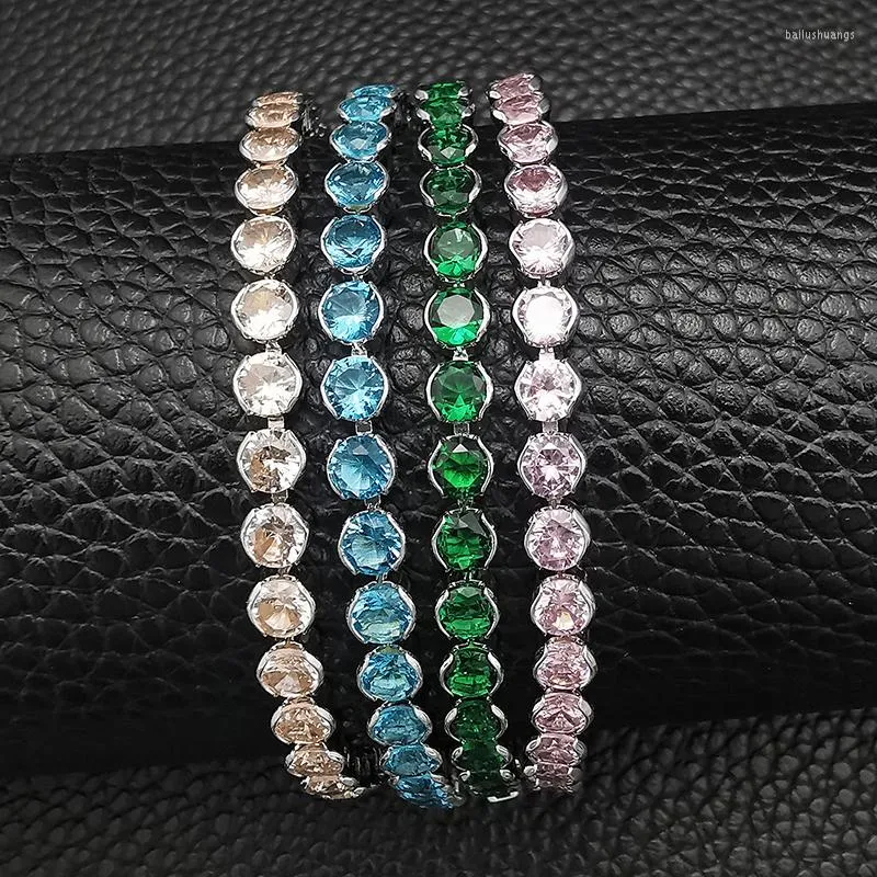 Strand 2022 Luxe Rose Vert Bleu Couleur Bracelet Rond Bracelet Pour Femmes Anniversaire Cadeau Bijoux En Gros S6792