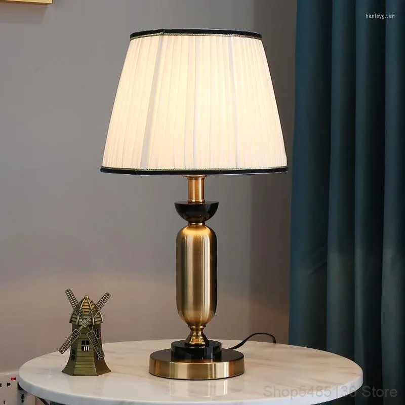 Tafellampen Amerikaans eenvoudige slaapkamer bedkamer lamp creatief licht luxe studie woonkamer lobby tentoonstelling hal warme decoratie