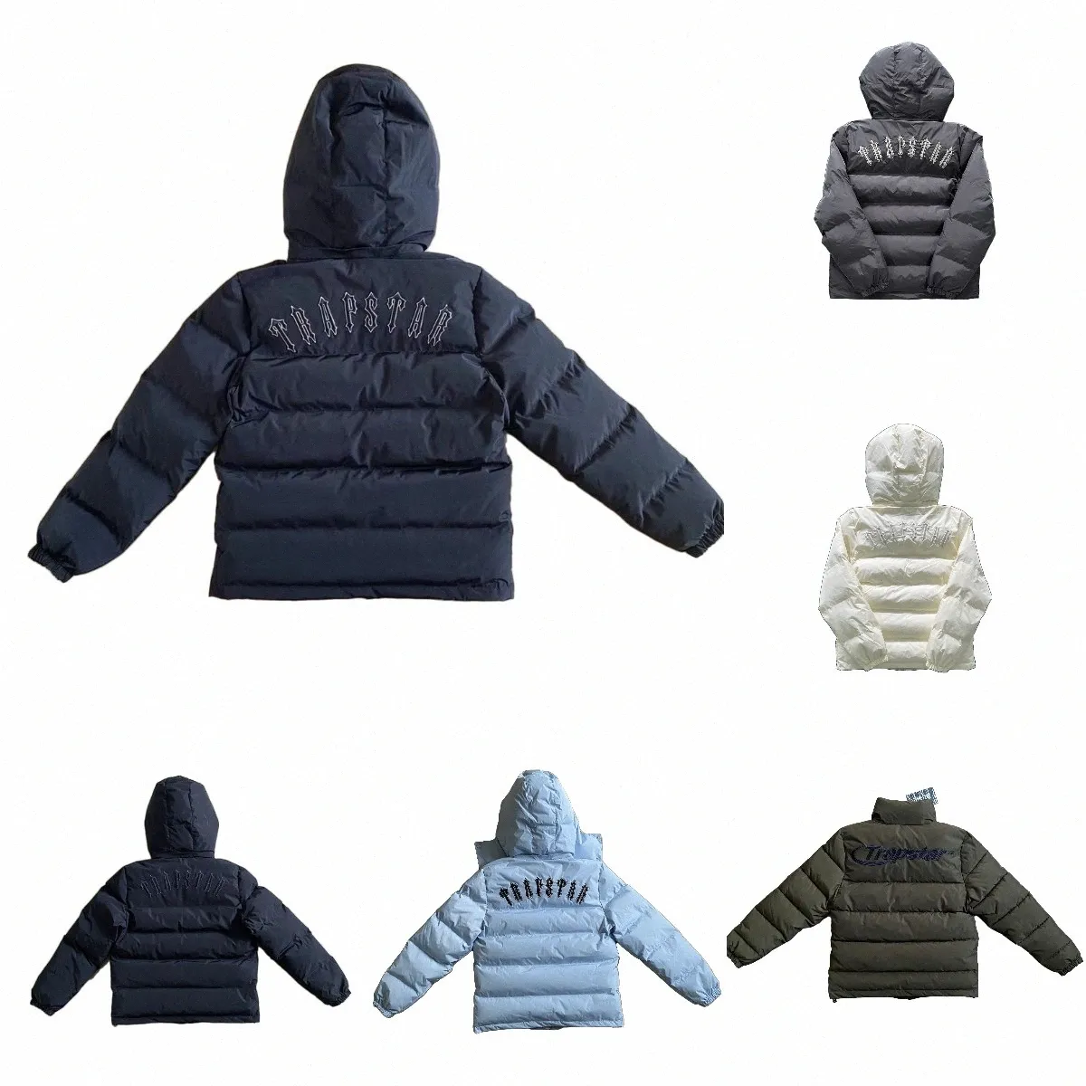 Jaqueta Trapstar Designer Jaquetas puffer com capuz decodificadas Trapstars Winter Fashion Thick Warm Down Parka Doudoune Homme Giacca Windproof Outdoorcoat Remo