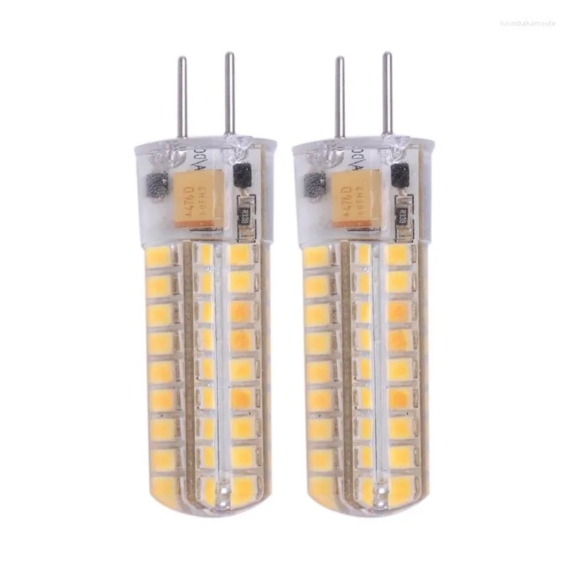 2st G4 LED -glödlampa 3W 7W Dimble Lamp Silicone Warm White/White 360 ​​-graders vinkelkronkranans kristallljus