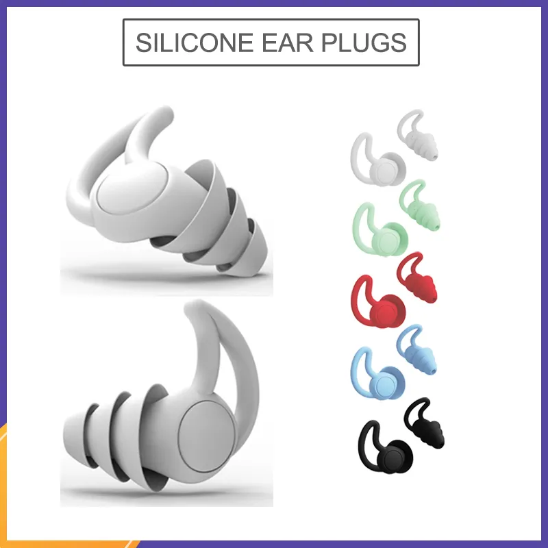 ￖronproppar Isolering ￖronskydd Anti-Noise Plugs Reduction Swimming Silicone Sleeping Travel Soft Noise