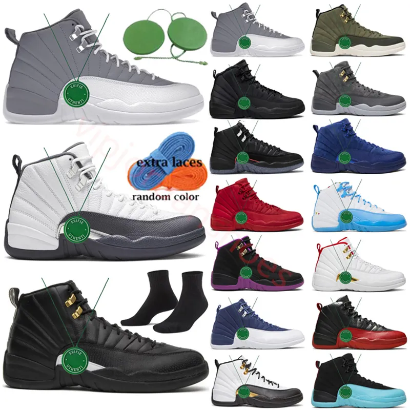 2023 Jumpman 12 Hommes Casual Chaussures 12s Playoffs Royalty Taxi Stealth Playoffs Reverse Flu Game Hyper Royal Twist Utility Dark Concord Mens