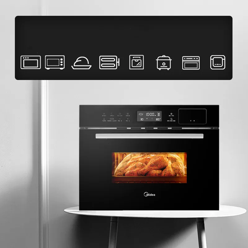 Electric Ovens Midea Builtin Oven Steam Grill 2 In 1 Home Kitchen 36
