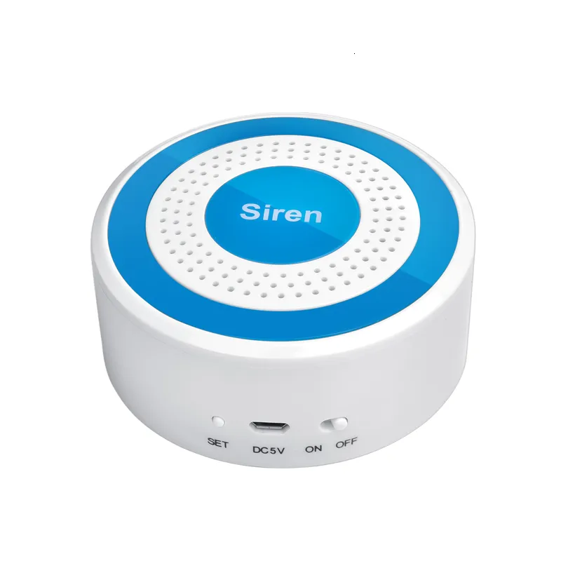 Alarmsystemen Mini Wireless RF 433MHz Sirene Sound Light Indoor Strobe Sirenes 100DB Hoorn voor Home Security Alarm System 221101