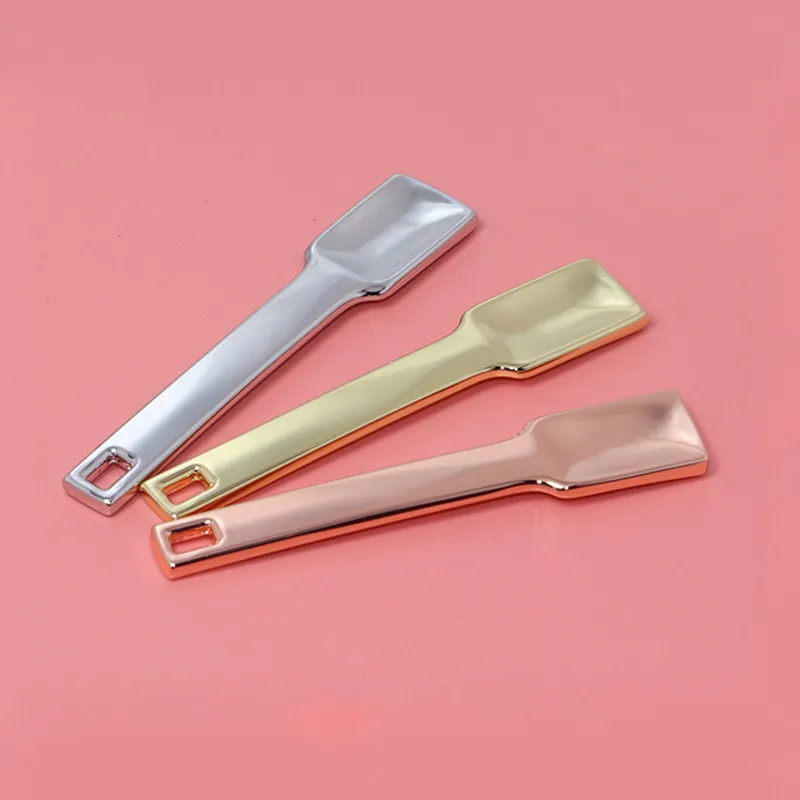 Metal Mini Cosmetic Spatula Packing Accessories Zinc Eloy Reusable Scoop Makeup Tools Mask Cream Spoon