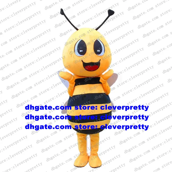 Ape Honeybee Costume della mascotte Vespa Hornet Vespid Bumblebee Bombus Personaggio dei cartoni animati Proprietà sceniche Performn RECITAZIONE zx1884