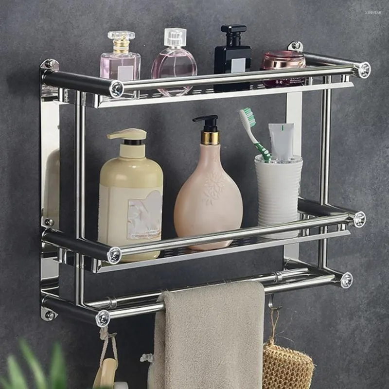 Набор аксессуаров для ванны 1 кухонный организатор Rack Design Design Double-Layer Nearless Steel Searning Home Home Haste Drain Lose Horse