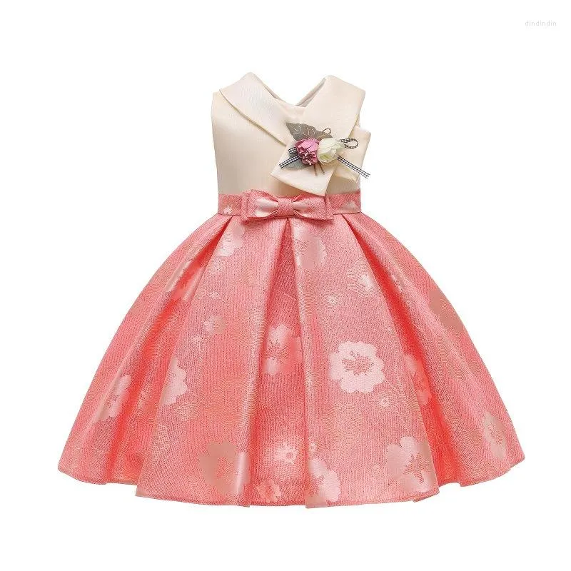 Girl Dresses Baby Fashion Collar Elegant Princess Party Wedding Kids Children Dress For Girls Formal Costume Clothes 6 8 10 Year