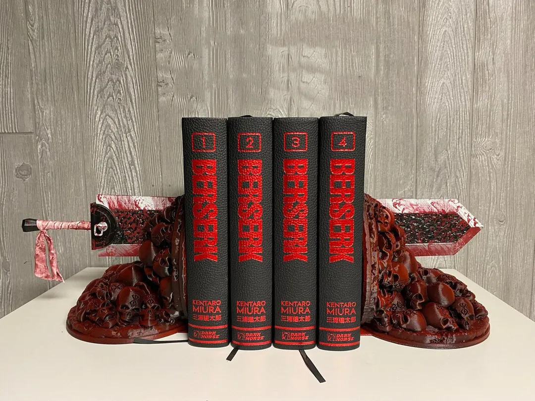Декоративные предметы фигурки Berserk Bookends Furious Dragon Slayer Stude Ornament Desktop Book Sweef Books Holder Home Coremoration 221021