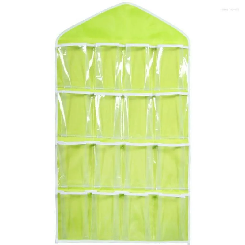 Storage Bags Selling16 Pockets Clear Hanging Bag Socks Bra Underwear Rack Hanger OrganizerJUL19