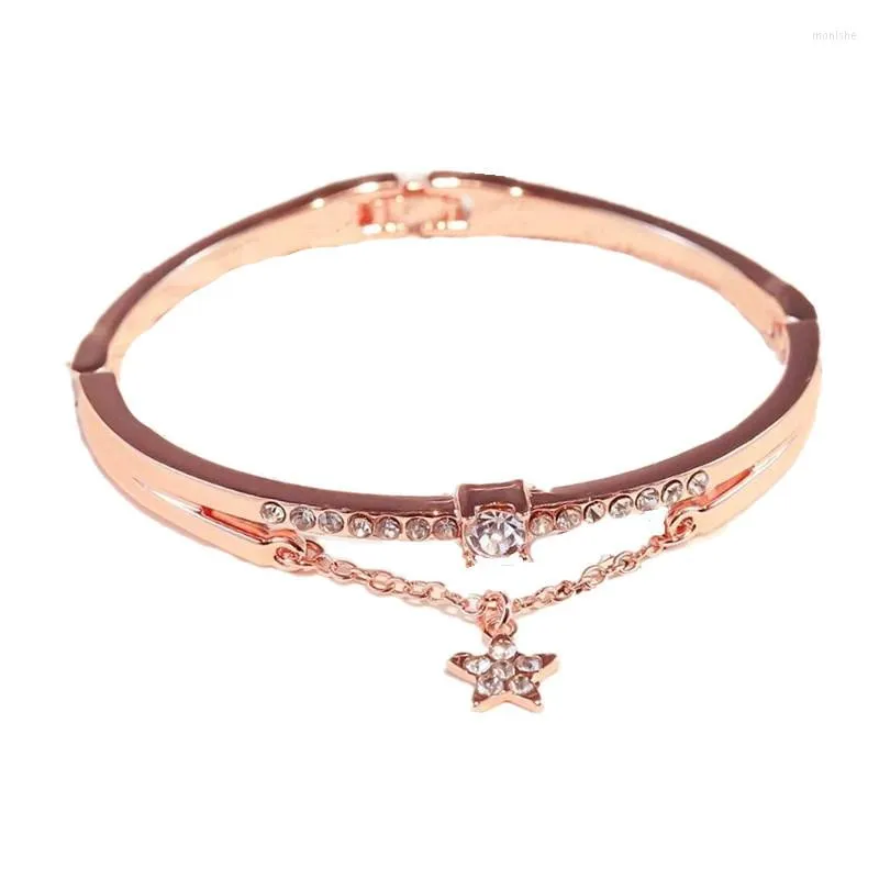 Bangle Star Bracelet Chain Classical Plain Cuff Stars For Women Men Girls