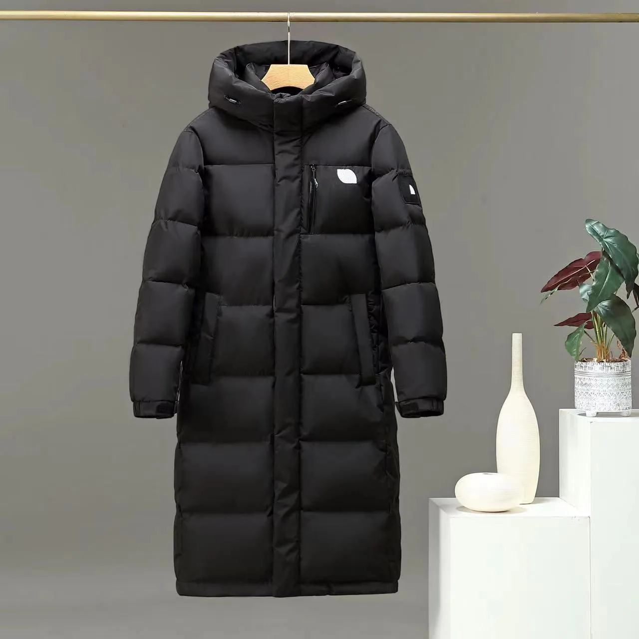 FW Designer Mens Womens Long Down Jacket Canada North Winter Hooded Coat Ski Puffer Vestes Men Outdoor Vêtements S XL