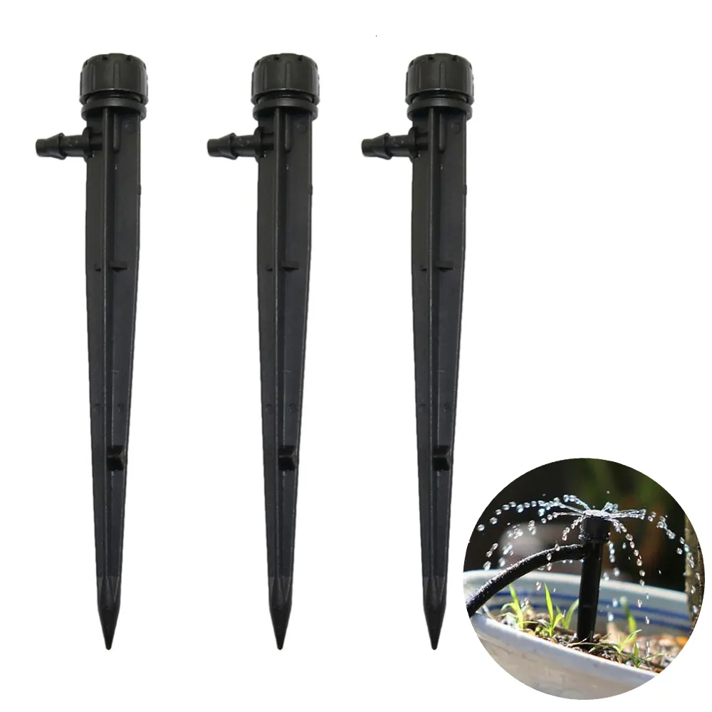 Watering Equipments 50 Pcs Adjustable 8 Hole Spiked Dripper 360 Degree Sprinkler Gardening Horticulture Nozzle Garden Irrigation Tools 221028