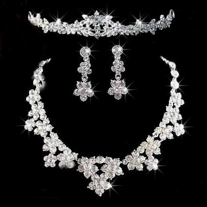 Headpieces Bridal Accessories Hair Necklace Earrings Wedding Jewelry Sets fashion style bride hair crown