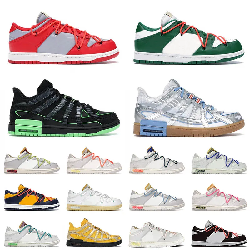 2024 Aankomst Sport Laag Lot De hardloopschoenen No.01-50 Offs Rubberen Green Strike UNC Smoke Gray Gray Gray Gray Mens Vrouwen Skate Trainers Sneakers Maat 36-48