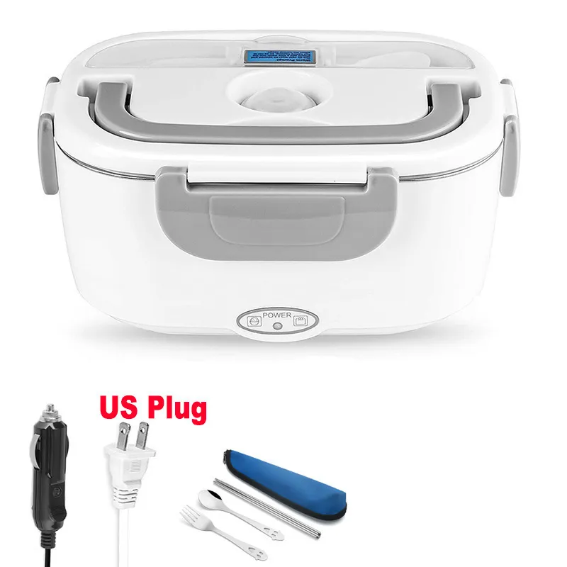 Stainless Steel Dual Use Electric Lunchbox  For School, Car, Picnic  220V/110V, 24V & 12V Food Heater & Warmer Container 221022 From Ning010,  $27.69