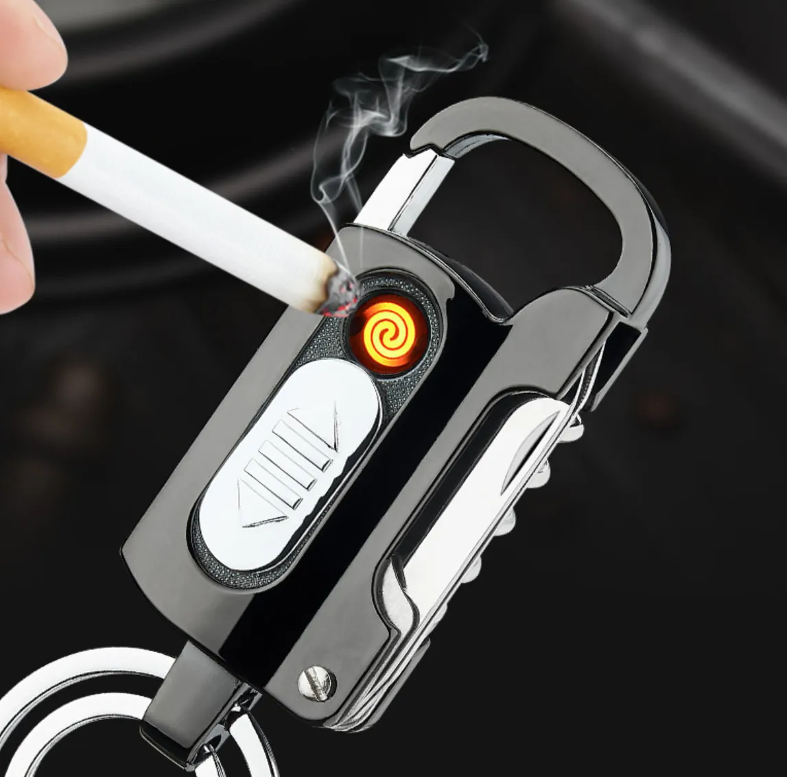 Der neueste 10-cm-Lade-Feuerzeug-Multifunktions-Wein-Open-Schlüsselanhänger über USB bietet eine Vielzahl von Stilen zur Auswahl und unterstützt ein individuelles Logo