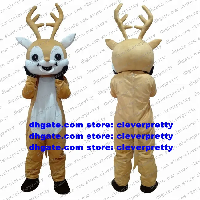 Brown rendier Moose eland mascotte kostuum wapiti caribou alces herten volwassen stripfiguur nieuwe stijl nieuwe bemanning cabaret zx1891