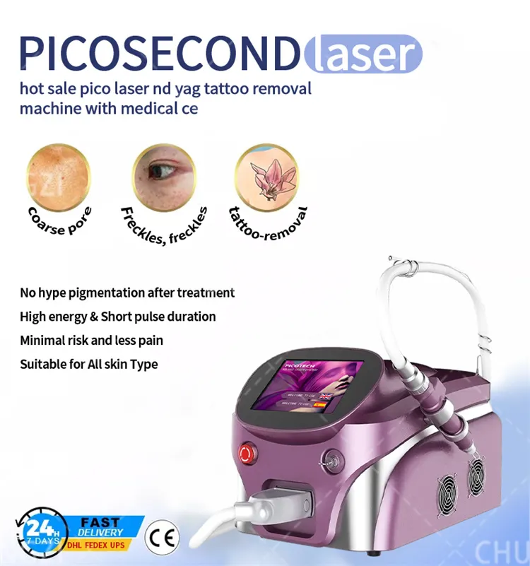 2000MJ Touch screen 1000w Nd Yag Laser Machine Pico / Picosecond Laser Tattoo Removal 755nm 1320nm 1064nm 532nm Salon Use