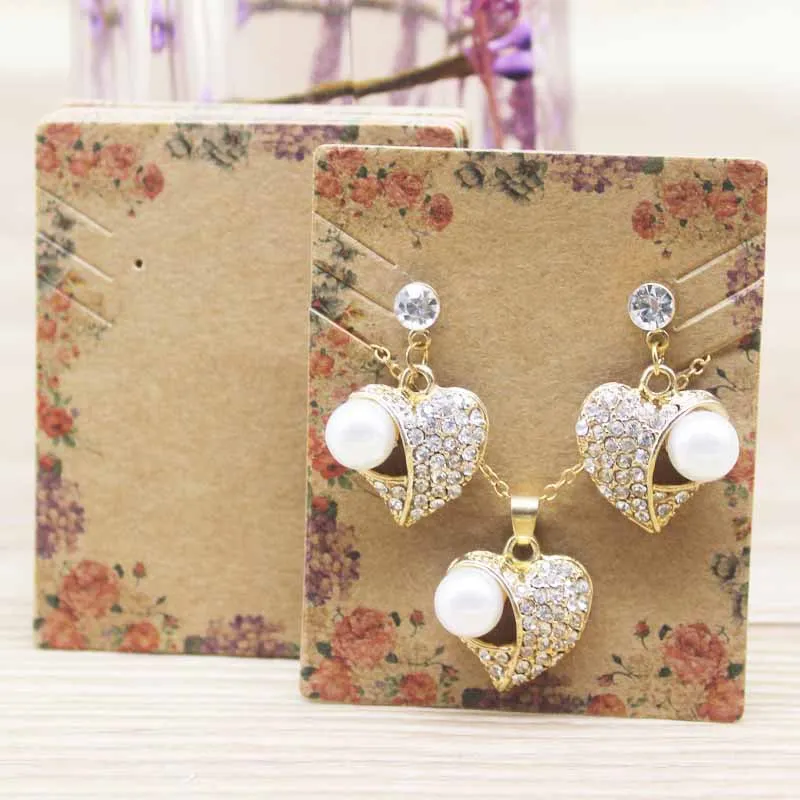 Marble Jewelry Cards 5.1x6.3cm Size For Displaying Earrings With