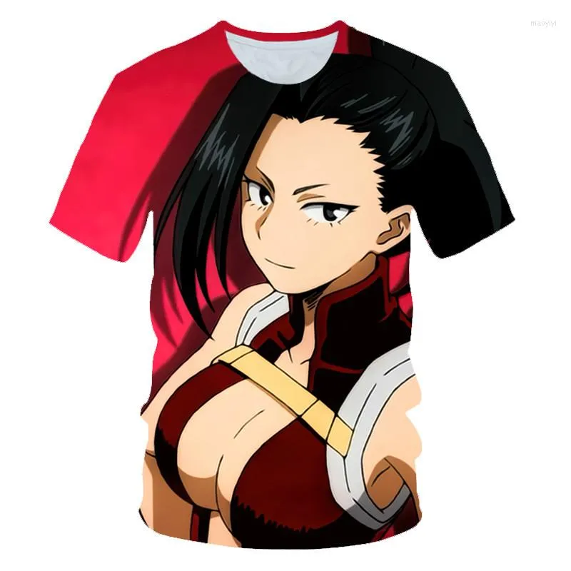 メンズTシャツ2022夏私のヒーローカレッジウィンド漫画キャラクター3DプリントOネック半袖Tシャツ工場直接販売