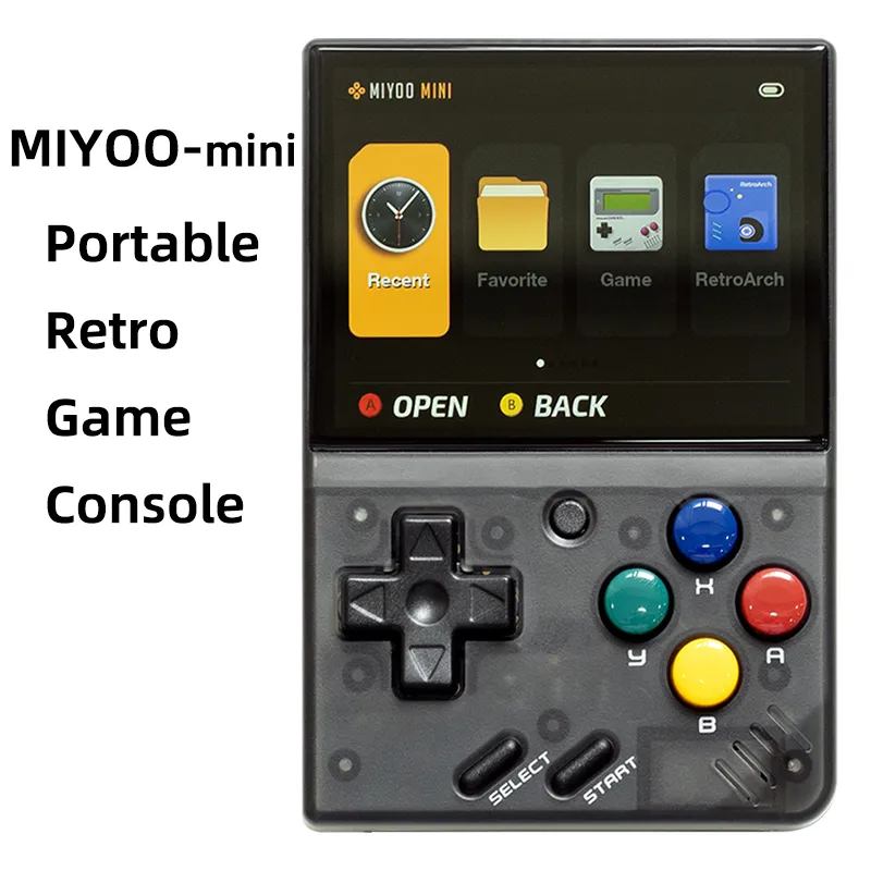 Giocatori di giochi portatili Miyoo Mini V2 V3 PortableRetro Console Handheld Console 28inch IPS Video Console Linux System Classic Gamin7136383
