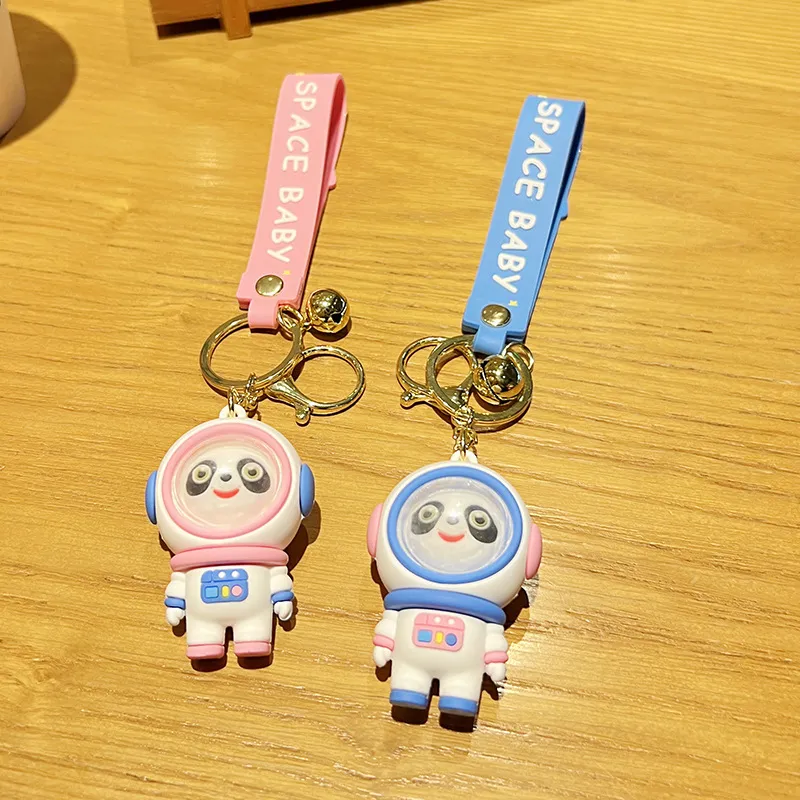 Party Favor Panda astronaut keychain female exquisite creative couple astronauts bag pendant car key chain