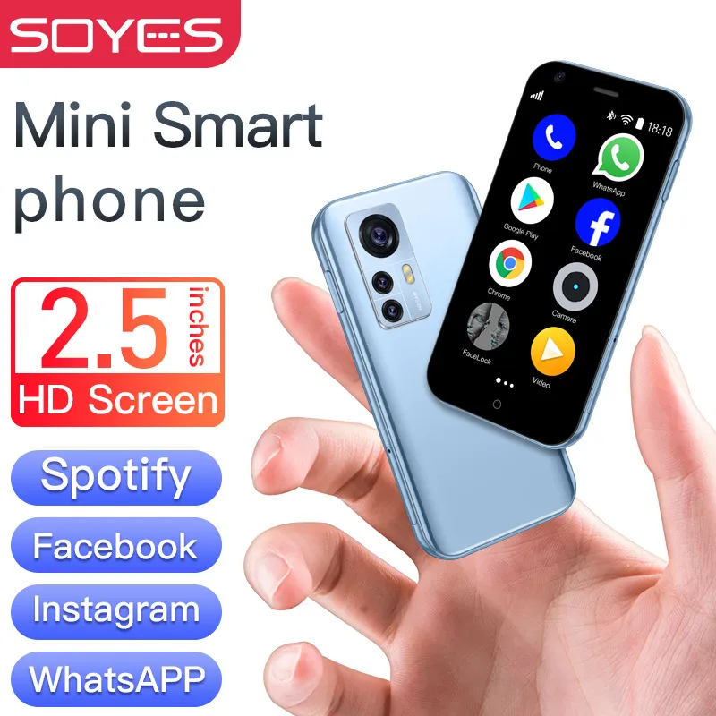 Mini Smartphone,Child Phone SOYES The World's Smallest Cell Phone 2.5 Inch  Android Small Phone Quad Core 2G+16G 5.0MP Dual SIM High Definition Mini