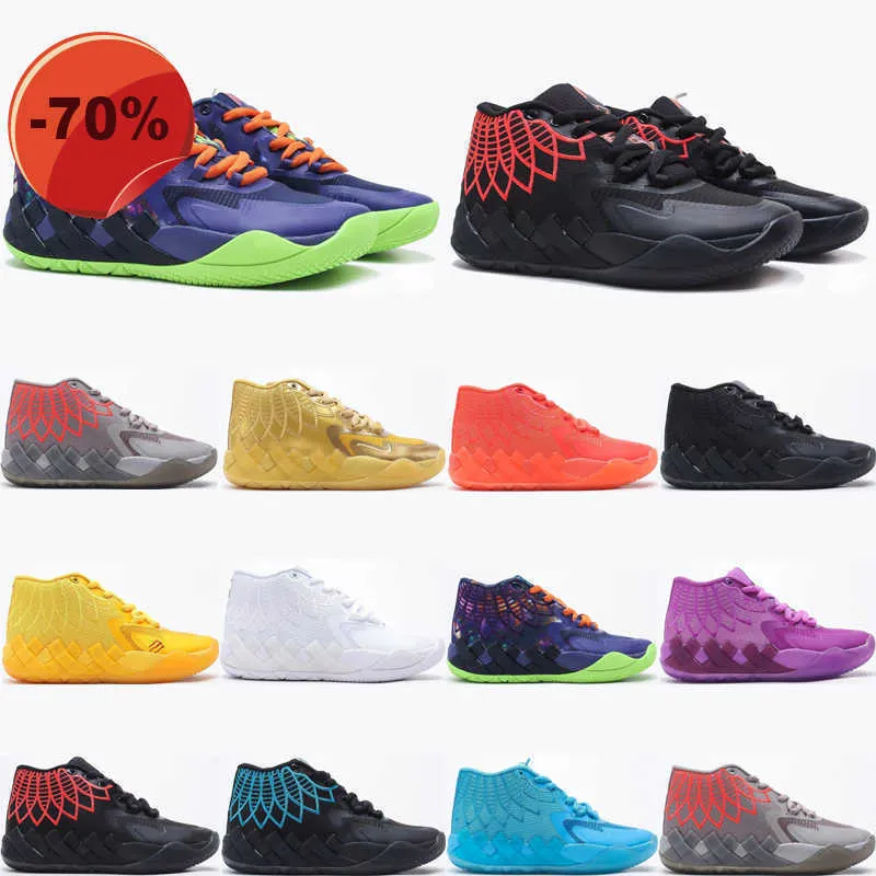 Rick And Morty MB.01 Men Basketball Shoes Black Blast Galaxy Mens