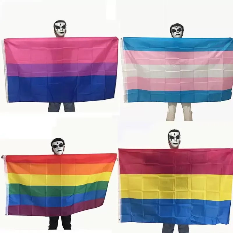 Радужный флаг красочный фестиваль, украшение, ЛГБТ -флаги гордости, лесбиянка гей бисексуальные трансгендерные блюда ЛГБТ