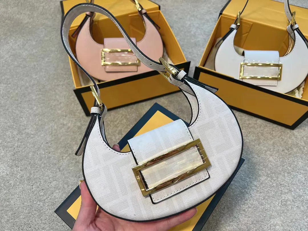 DHgate.com:Womens Leather Half-Moon Cookie Shoulder Bag with