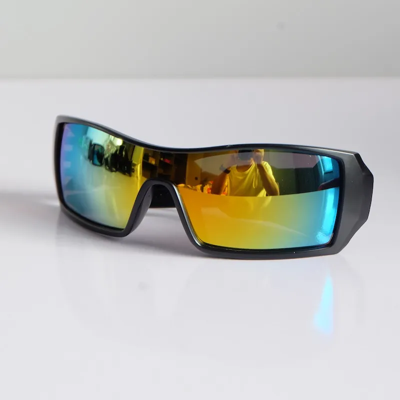 Sports Sunglasses For Men Big Cycling Goggles With Mirror Lenses UV400 9 Colors Brand Shades Wholesale